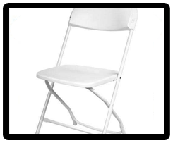 white metal chair rentals
