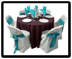 table and chair linen rentals Miami