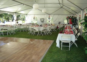 Dance floor for outside occasion