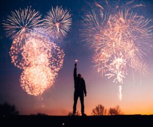 Fourth of July Barbecue fireworks