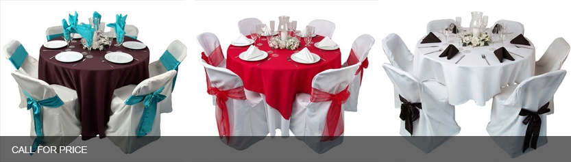Set of decorated of tables and chairs