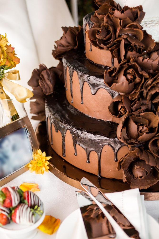 Chocolate wedding cake