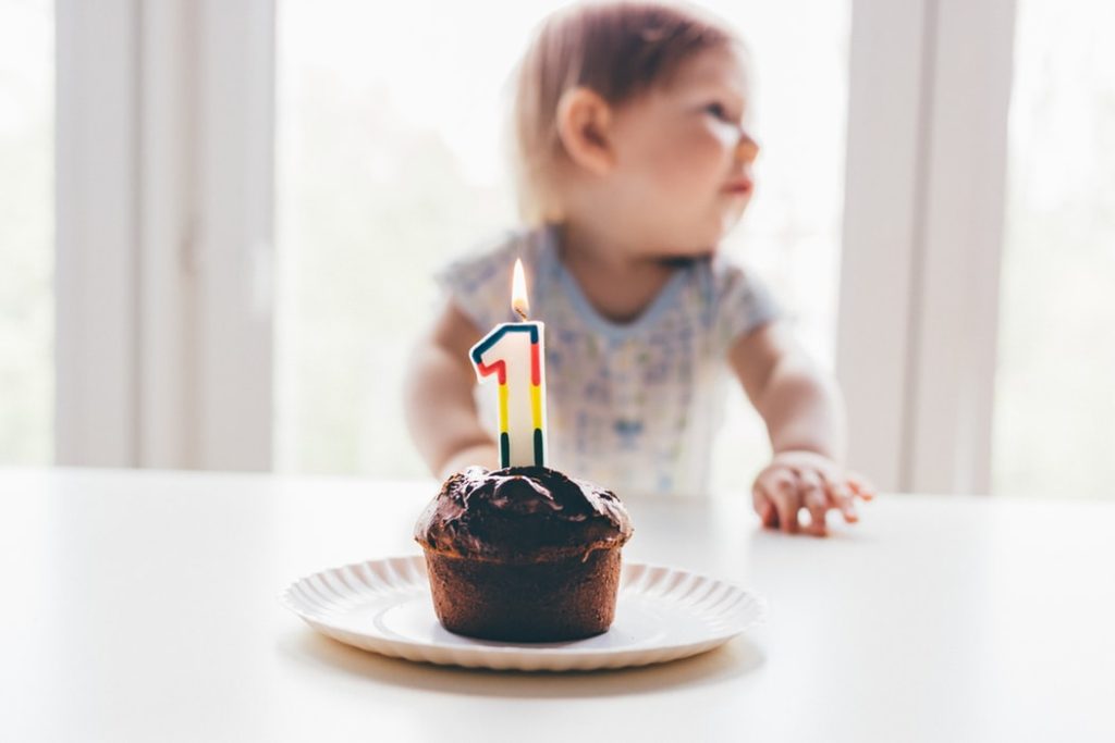 1st birthday cup cake 