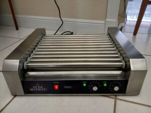 Olde Midway Hot dog roller grill cooker