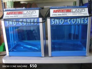 snow cone machine rentals for hot weddings outdoor